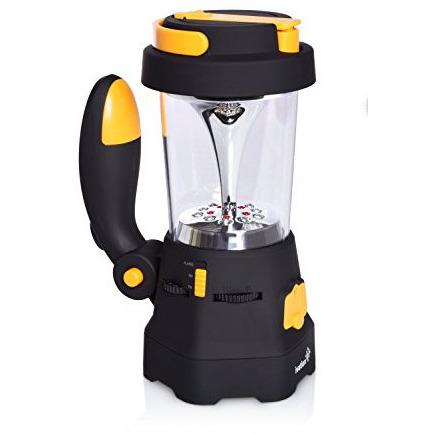 Ivation Hand Crank Camping Lantern w/ Flashlight, SOS Siren, Radio & Charger