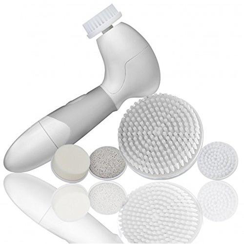 Waterproof 5 In 1 Body And Facial Rotary Brush Skin Cleansing System