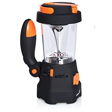 Ivation Hand Crank Camping Lantern w/ Flashlight, SOS Siren, Radio & Charger