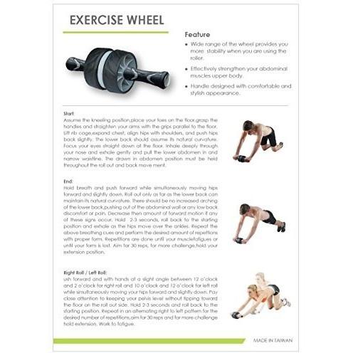 Ivation Ab Wheel Carver Roller - Fitness Smooth Workout for Abs