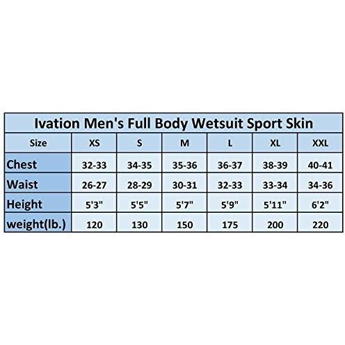 Ivation Ivation Men's Full Body Wetsuit Sport Skin