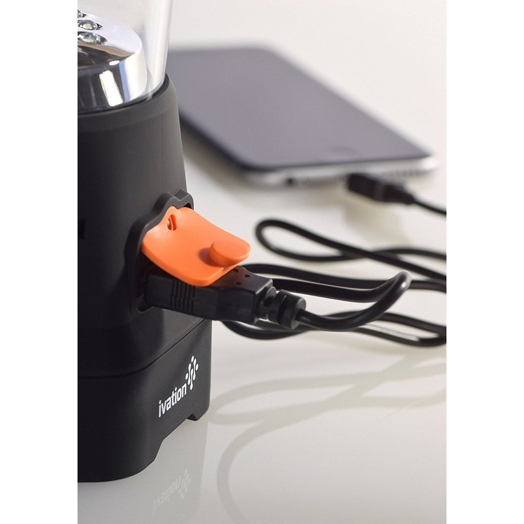 Ivation Hand Crank Camping Lantern w/ Flashlight, SOS Siren, Radio & Charger