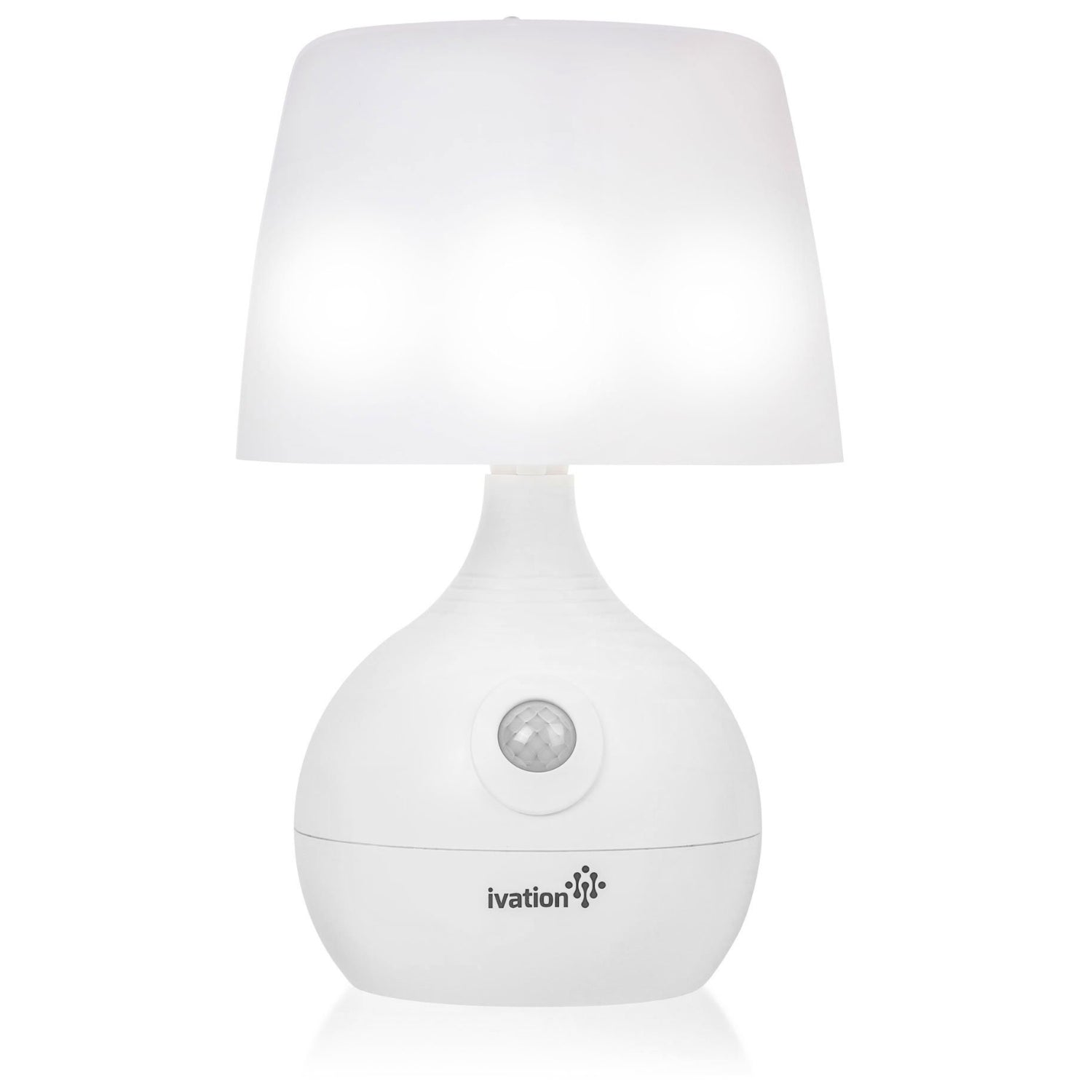 Ivation 12-LED Table Lamp, Battery Operated Motion Sensing Table Lamp with Dual Color Range