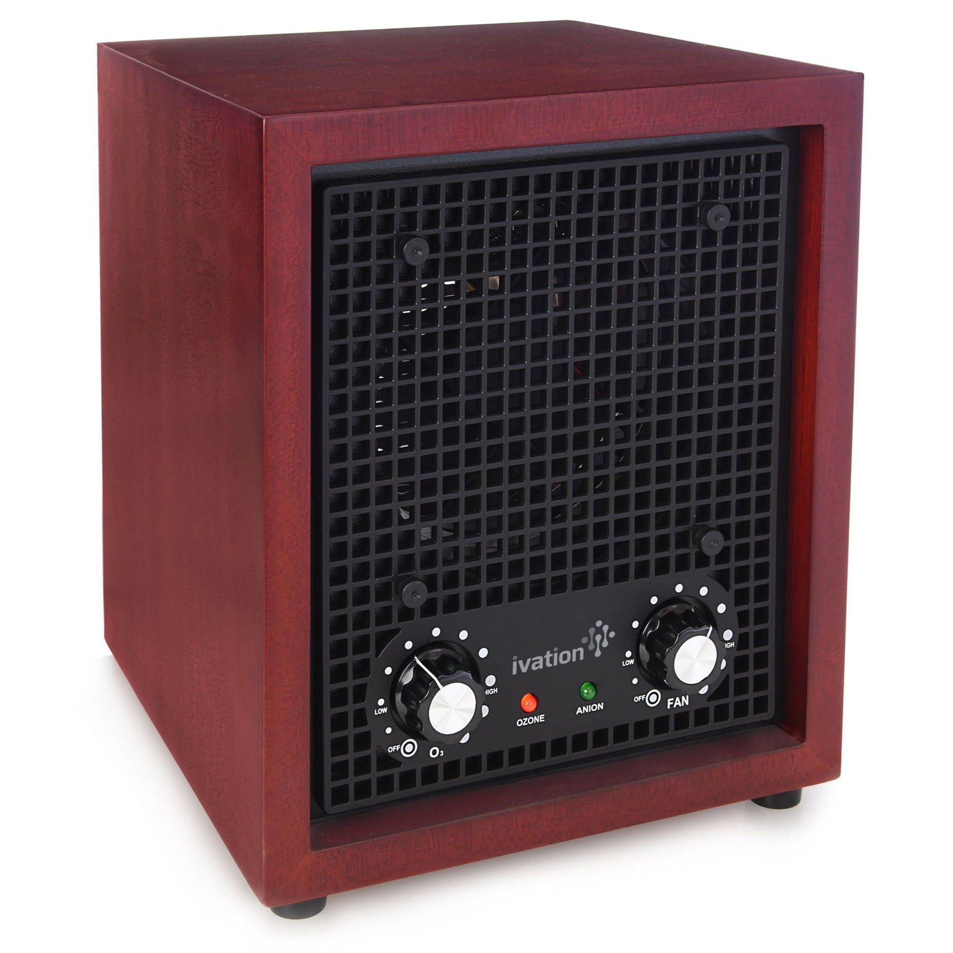 Ivation Ozone Generator Air Purifier with Ionizer, Purifies Up to 3,500 Sq Ft, Cherry Wood