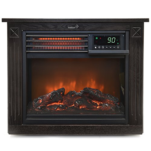 Ivation 5,100 BTU Infrared Electric Fireplace