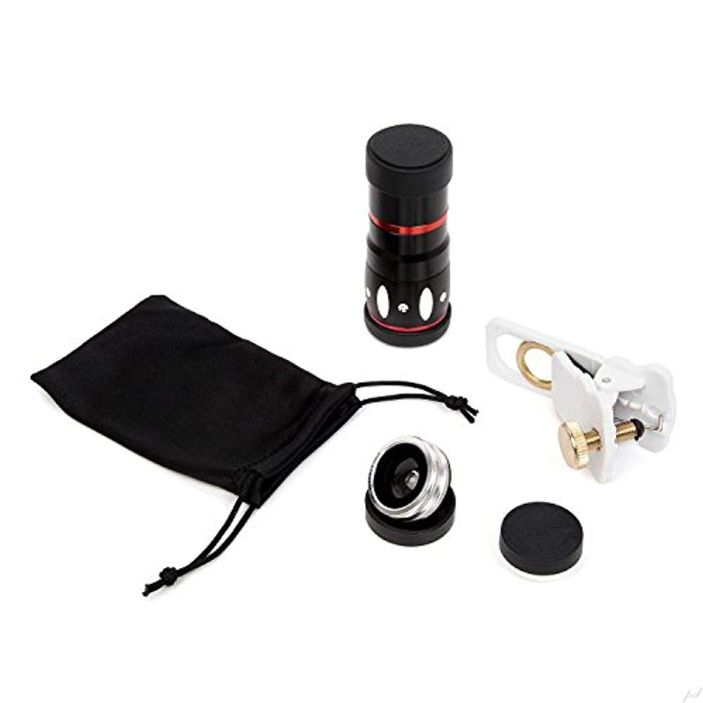 Iphone Camera Lens Kit for iPhone 6S/ 6 plus & All Smartphones, 10x Telephoto Lens,Fisheye Lens,Macro Lens,Wide Angle Lens-Includes a Universal Clip(White)