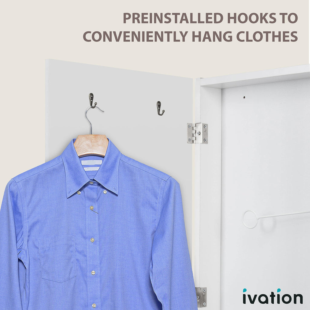 Ivation Ironing Board, Wall Mounted Ironing Board W/Left Side