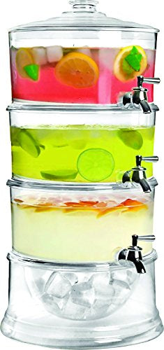 Mind Reader 3-Tier Beverage Dispenser with Spigot - Clear Acrylic