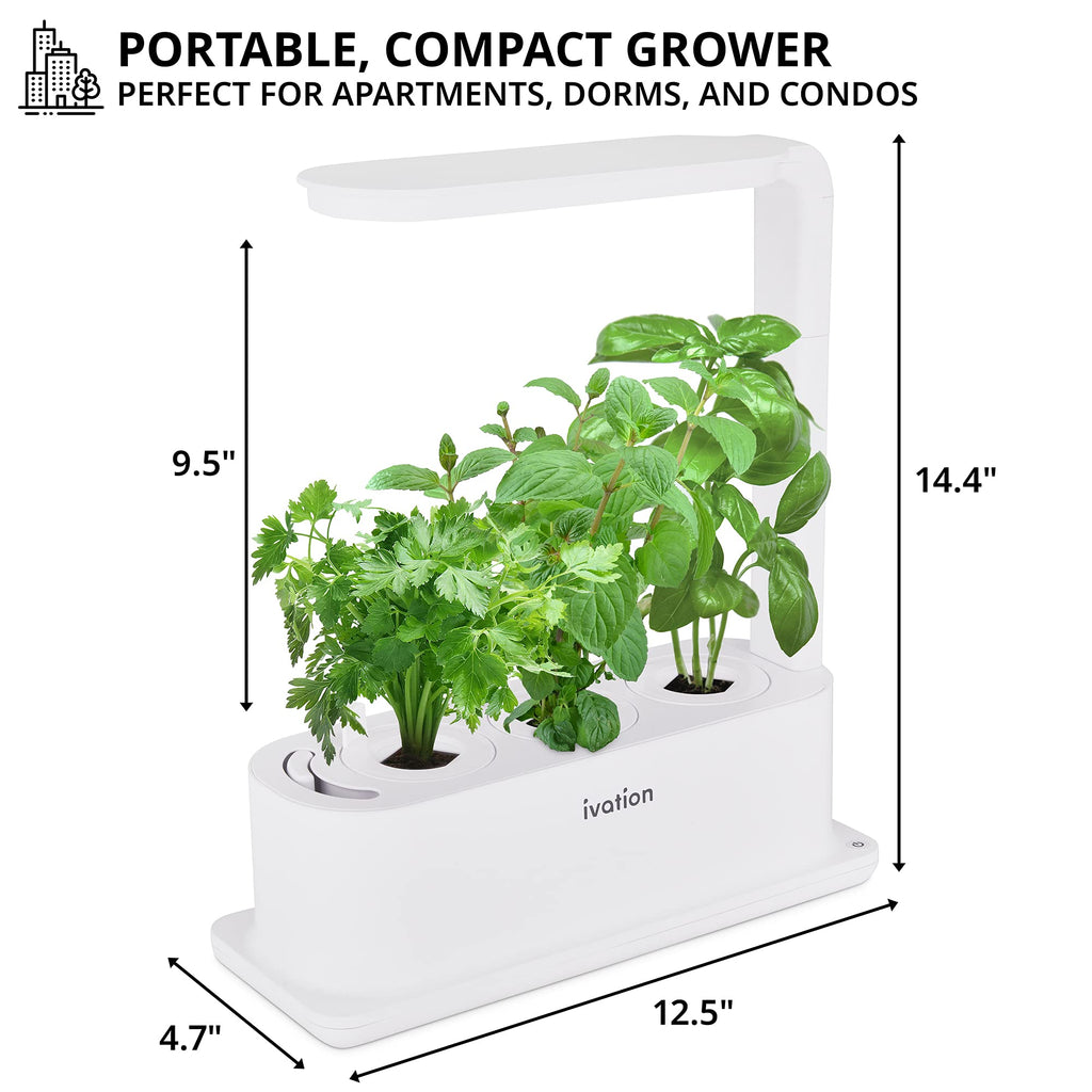 plant grower indoor Ivation 3-Pod Hydroponics Growing System, Indoor Gardening System with – Ivation Products