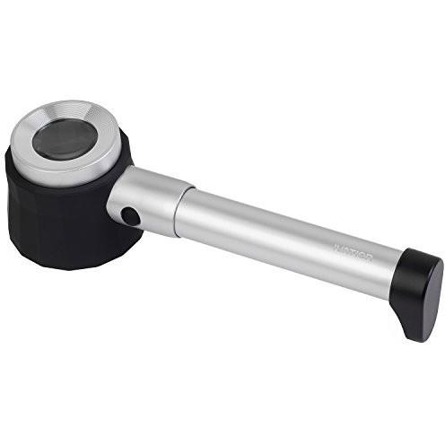 Ivation 10X Optical Glass Led Lighted Magnifier Glass w/ Measure Scale