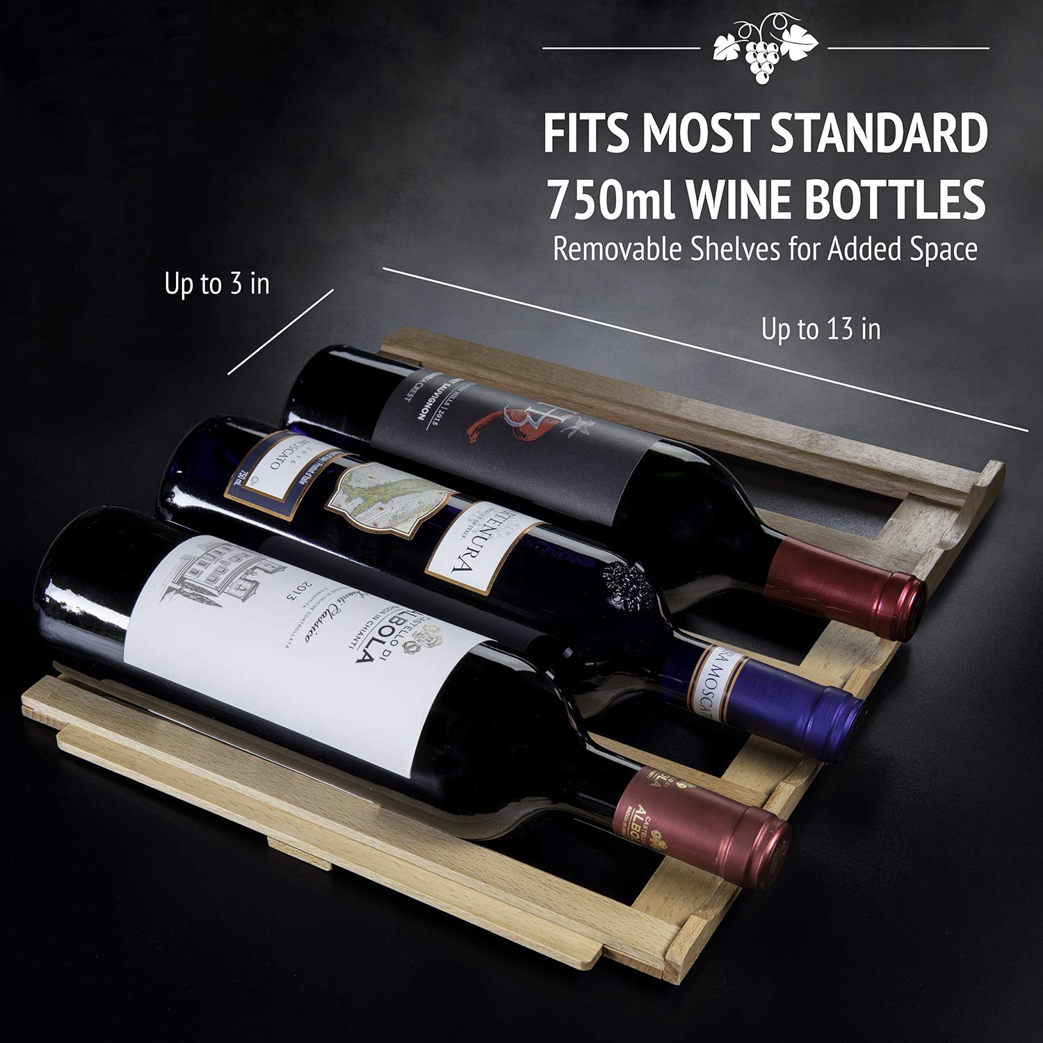 Ivation 8 Bottle Thermoelectric Wine Cooler, Horizontal Freestanding W