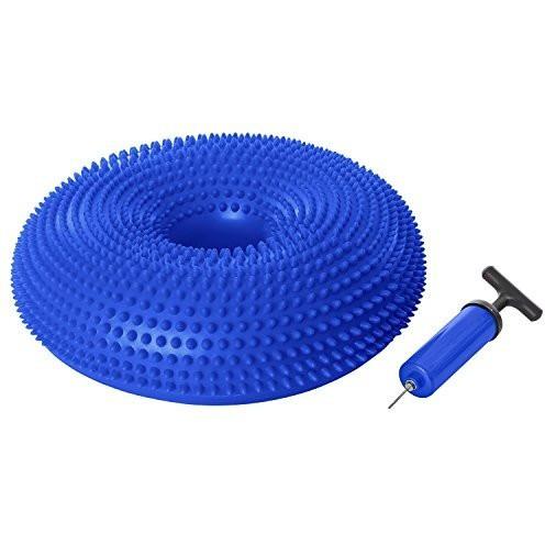 Ivation Inflatable Balance Disc Core Training Cushion/Seat w/ 8-Inch Air Pump