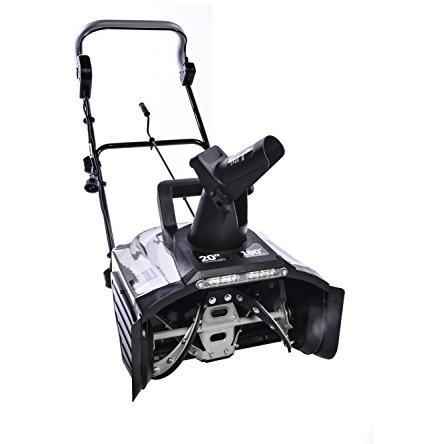 SuperHandy Electric Snow Thrower Walk-Behind Blower Corded AC 120V 15A 18 x  10 Inch Clearing Path 25 Feet Throwing Distance 720 lbs/Min LED Headlights