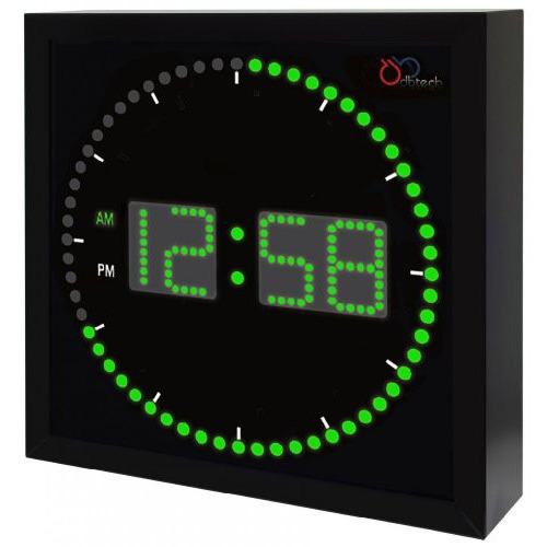 Stylish Big Digital Led Clock w/ Circling Led Second Indicator ...