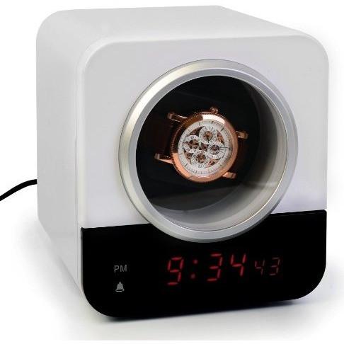 Ivation Automatic Single Watch Winder | Built In IC Timer & LED Alarm Clock