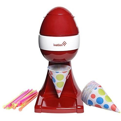 Ivation Electric Ice Shaver Kit, Snow Cone Maker & Icee Crusher
