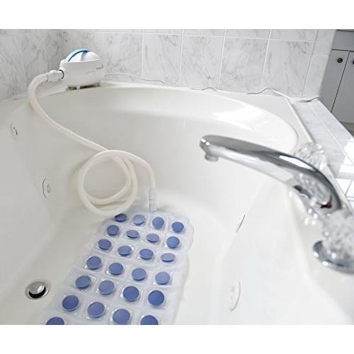 Electric Bathtub Bubble Massage Mat, Waterproof Tub Massaging Spa Portable Non-Slip Suction Cup Bottom with Remote Control Adjustable Bubble Settings