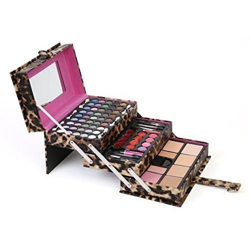 Ivation Ivation All-In-One Makeup Kit in Red Leather-look Train Case