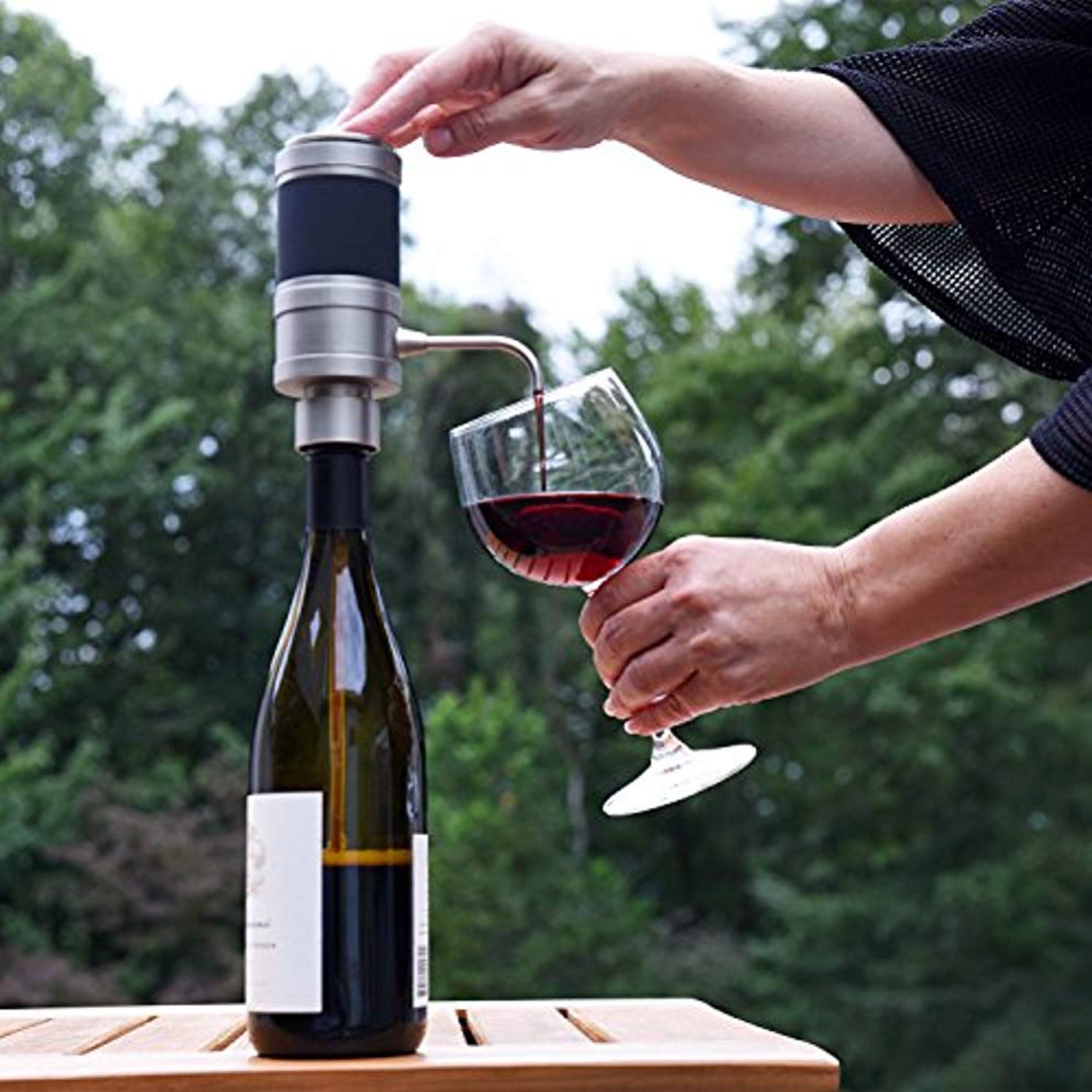Ivation Electric Wine Aerator and Dispenser One Touch, Battery Opera