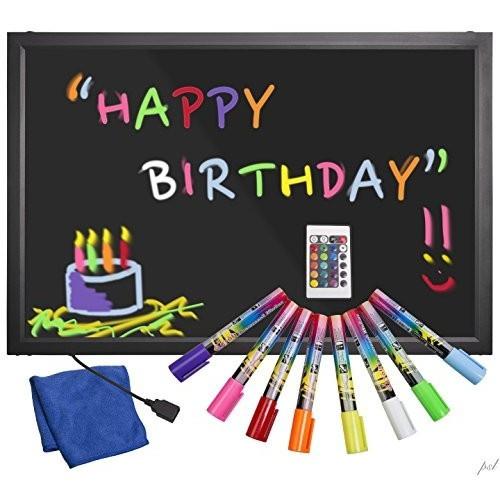 Ivation Electronic Illuminated Erasable Neon LED Message Writing Board