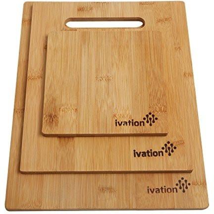 Ivation Bamboo Cutting Board Set 3 Piece (Large, Medium, Small)