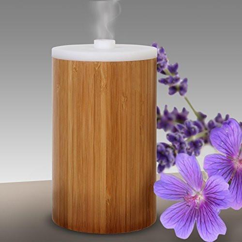 Ivation Bamboo 100ml Aromatherapy Essential Oil Diffuser w/ LED Lamp