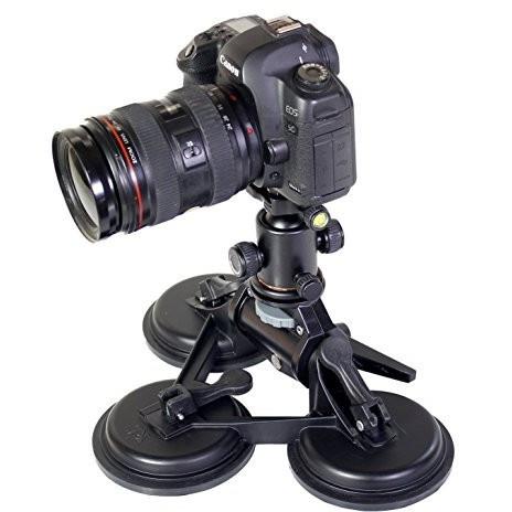 Ivation Car Rig Stabilizer w/ 3 Suction Mounts for Photography/Videography