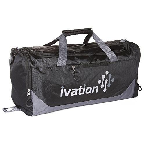 Ivation Sports Gym Duffel Bag 100% Water Repellent Polyester