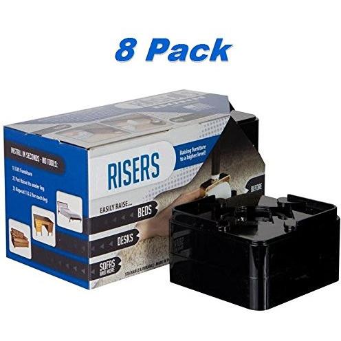 Ivation Db-Sonic 1" Stackable Furniture Risers - 8 Pack