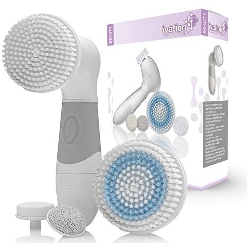 Ivation Waterproof 5 In 1 Body And Facial Rotary Brush Skin Cleansing System