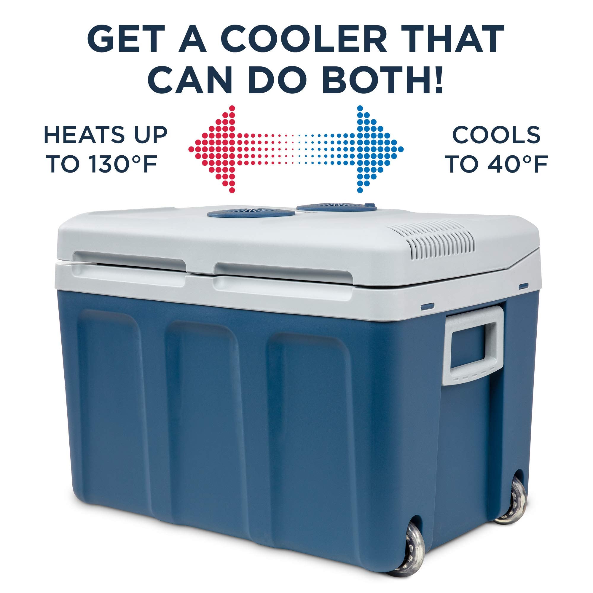 Ivation Electric Cooler & Warmer, 45 L Portable Thermoelectric 12 Volt