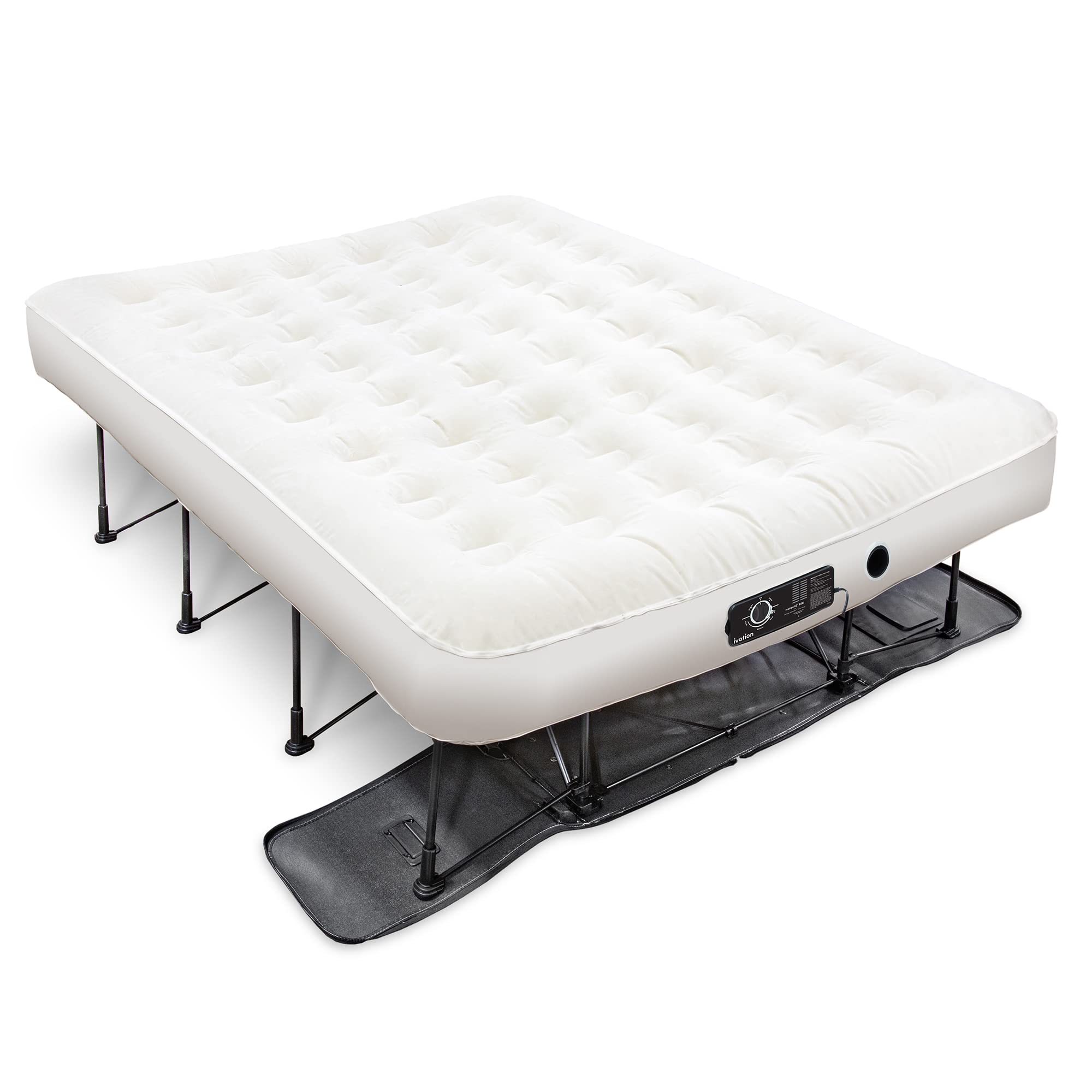 Ivation EZBed Air Mattress, Queen Air Mattress with Built In Pump & D