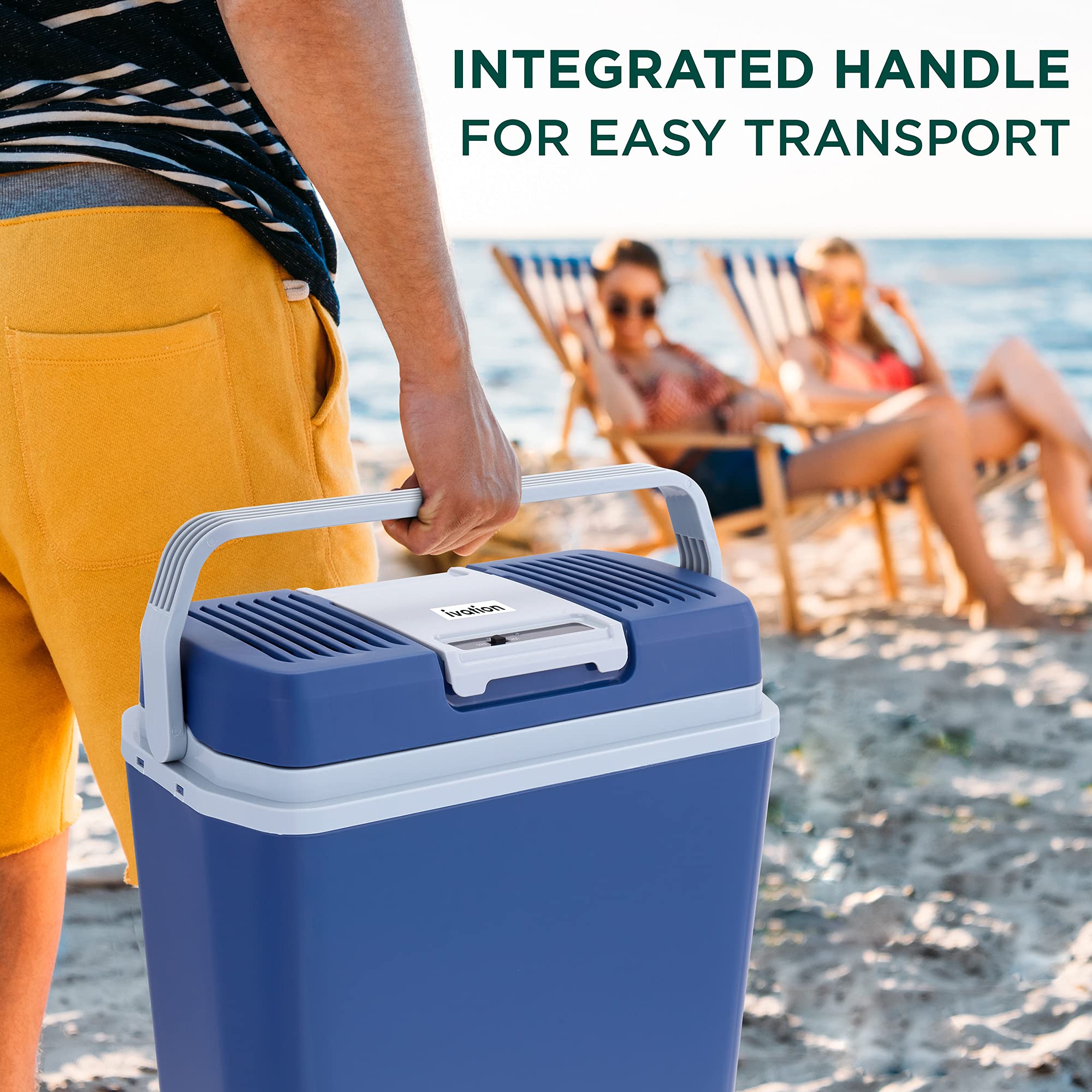 Ivation Electric Cooler & Warmer, 24 L Portable Thermoelectric 12 Volt